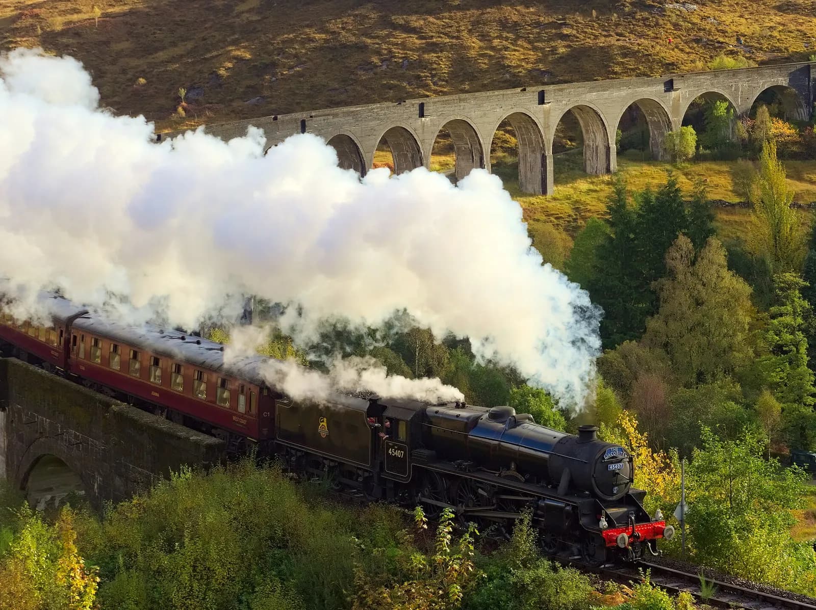 Glenfinnan Viaduct, Scottish Highlands, Scotland — filming location for Harry Potter and the Philosopher's Stone